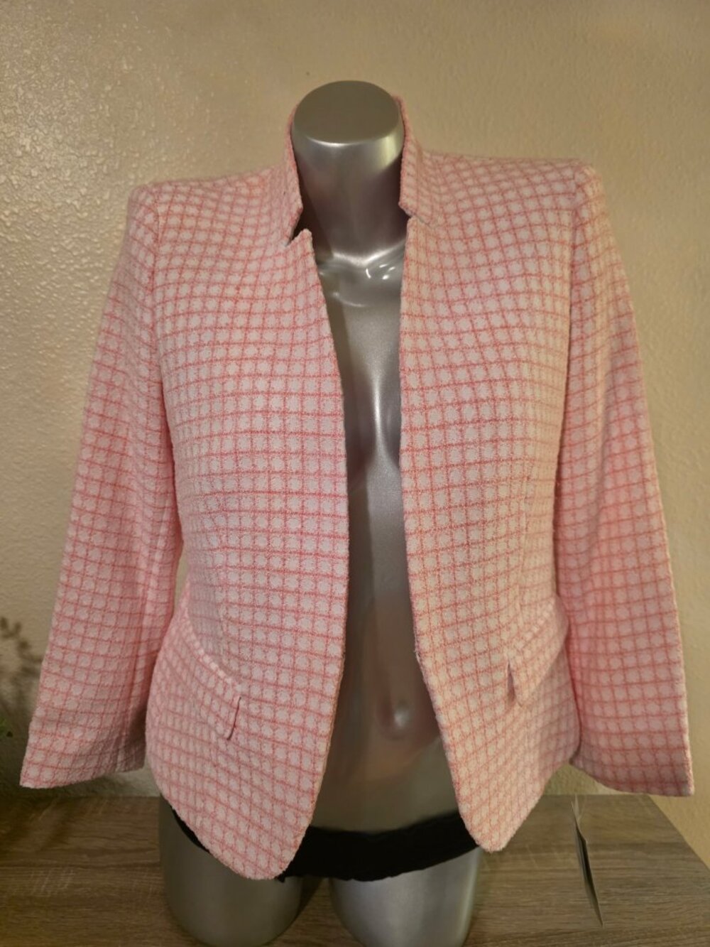 Kasper Women's Pink and White Jacket Size Small